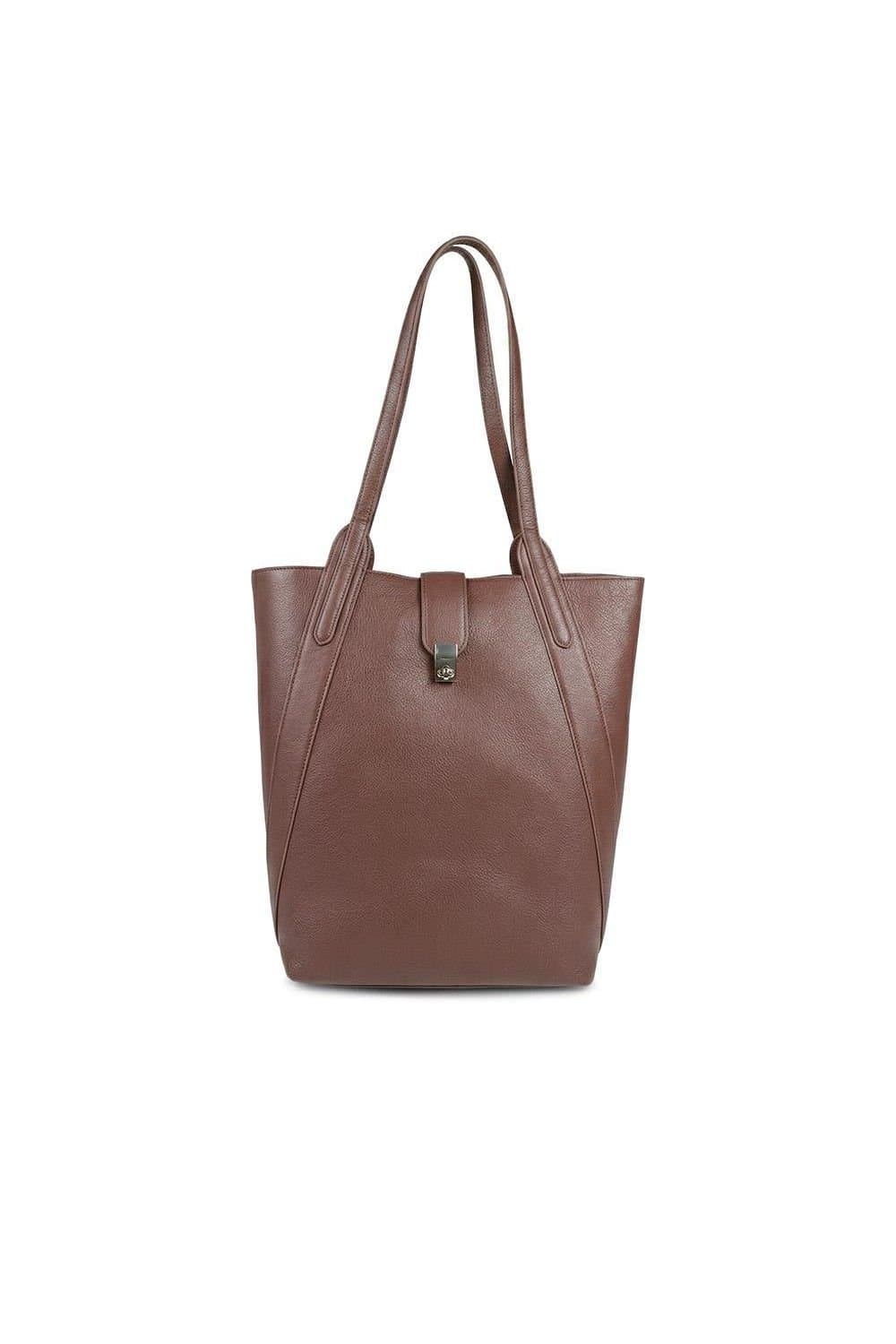 Jones Bootmaker Jones Bootmaker Women's Vancover Leather Shoulder Bag in Brown