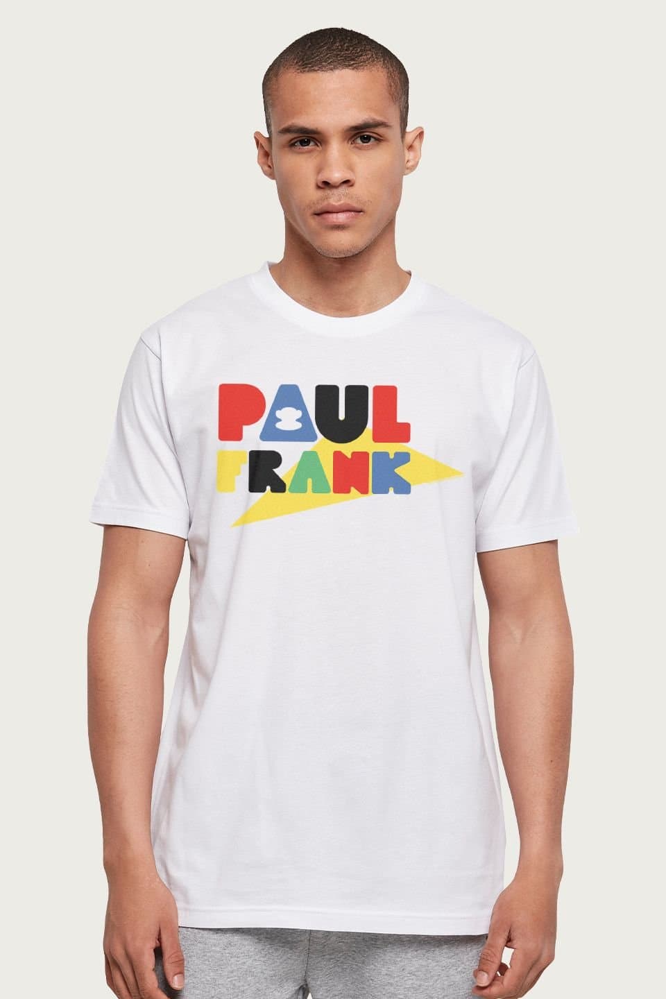 Paul Frank Paul Frank Men's Julius Head Silhouette Text T-Shirt in White