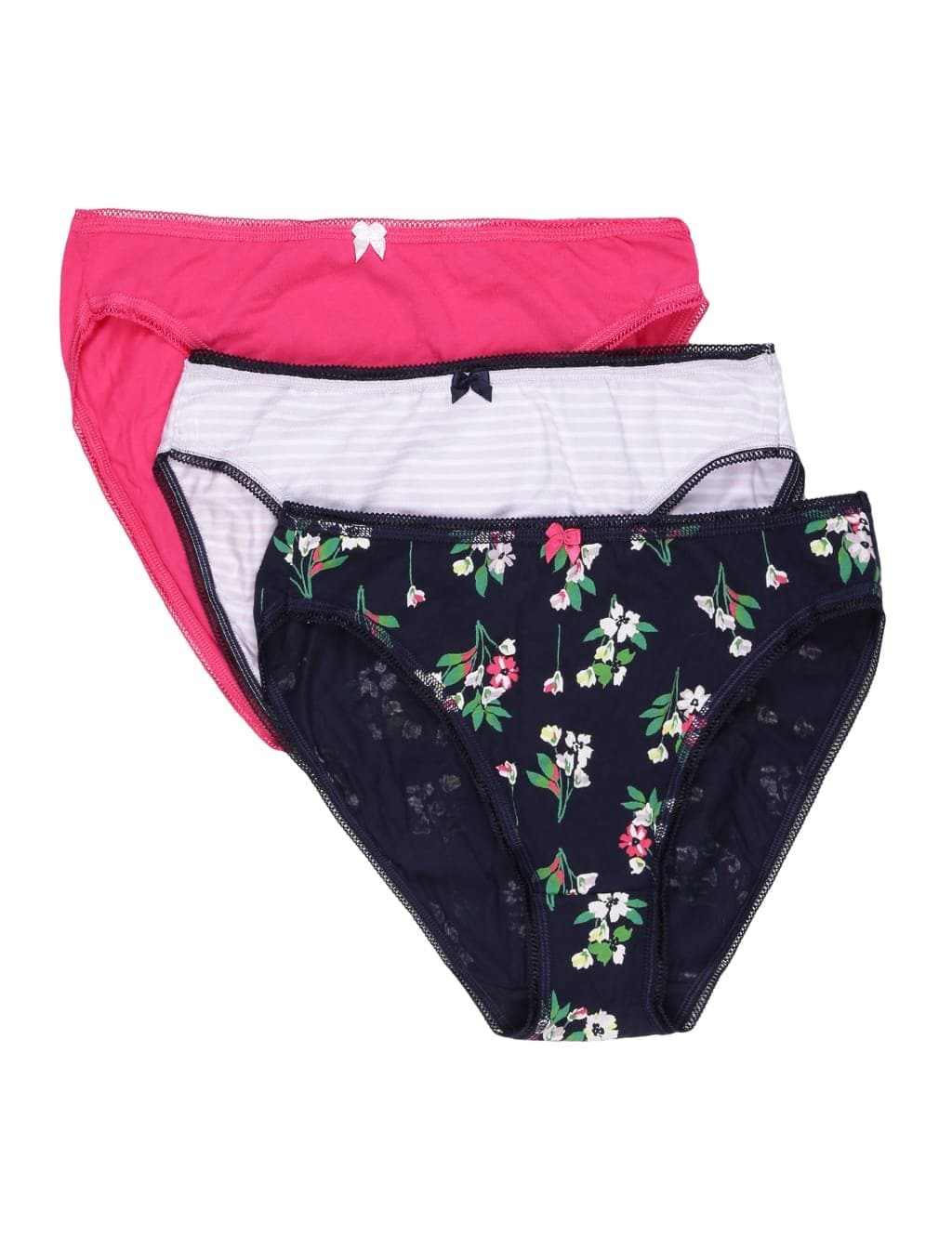 Marks & Spencer M&S INT 3P PINK FLORAL HL Pink Mix