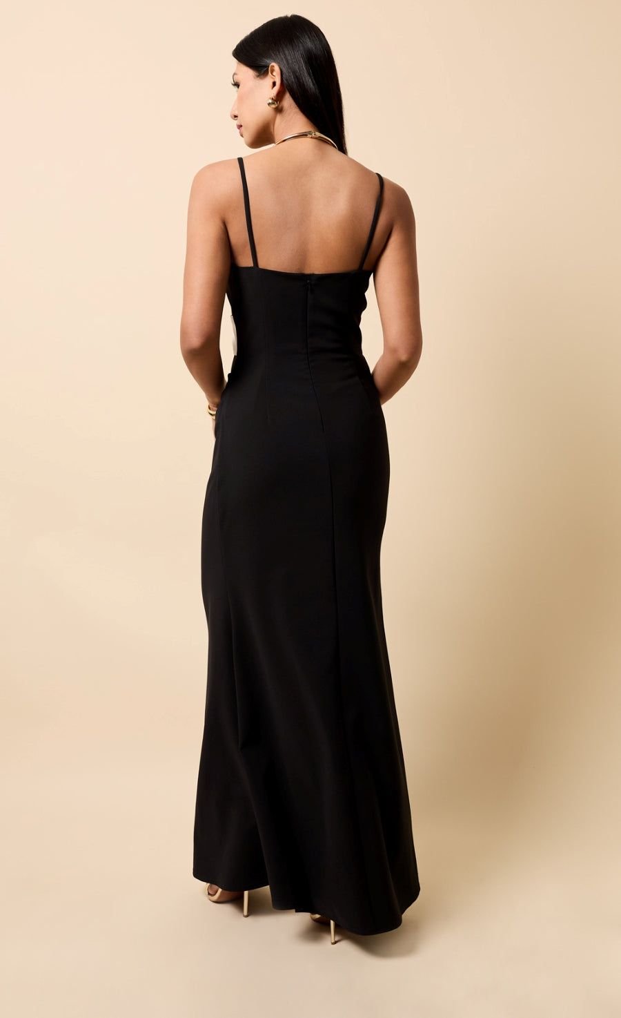 Little Mistress Little Mistress Women's Black & Cream Contrast Maxi Dress - 4