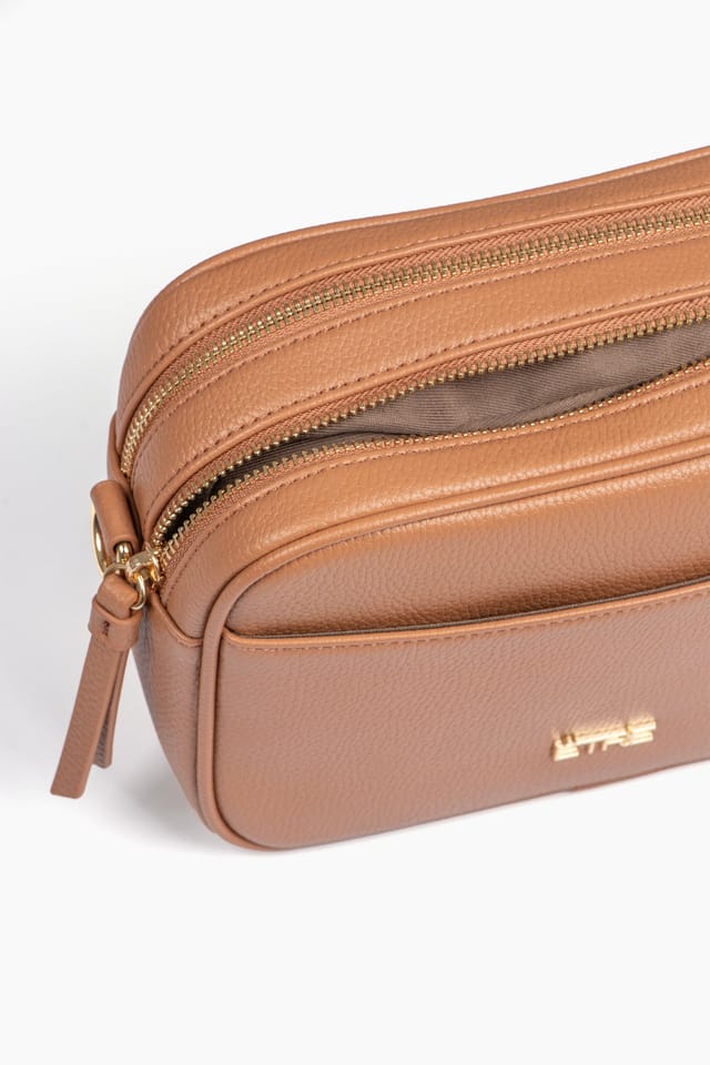 Etre Etre Women's Willa Crossbody Bag - Tan, Pebbled Faux Leather in Tan - 2