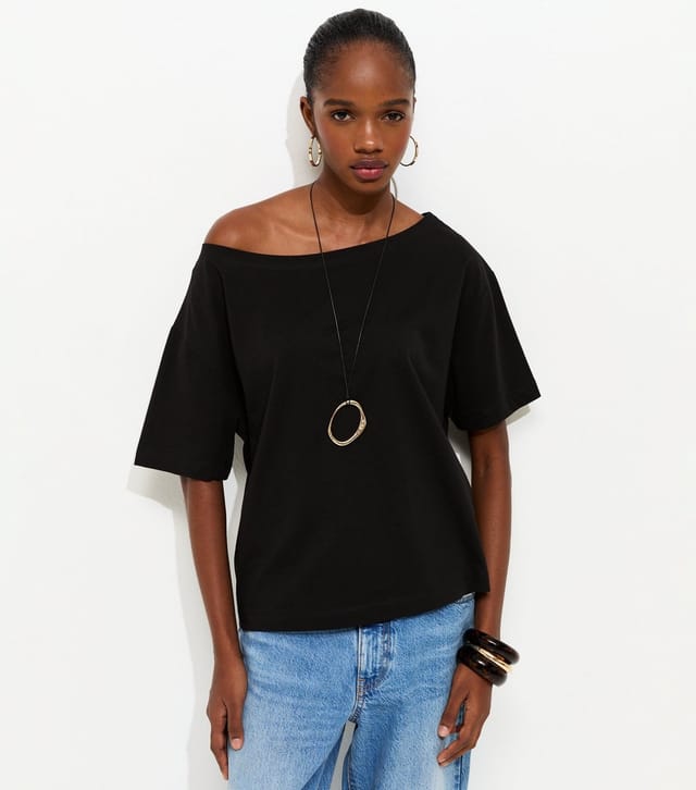 New Look Women's Black Off The Shoulder Top New Look - 2