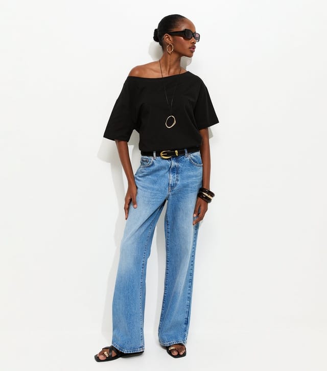 New Look Women's Black Off The Shoulder Top New Look - 3