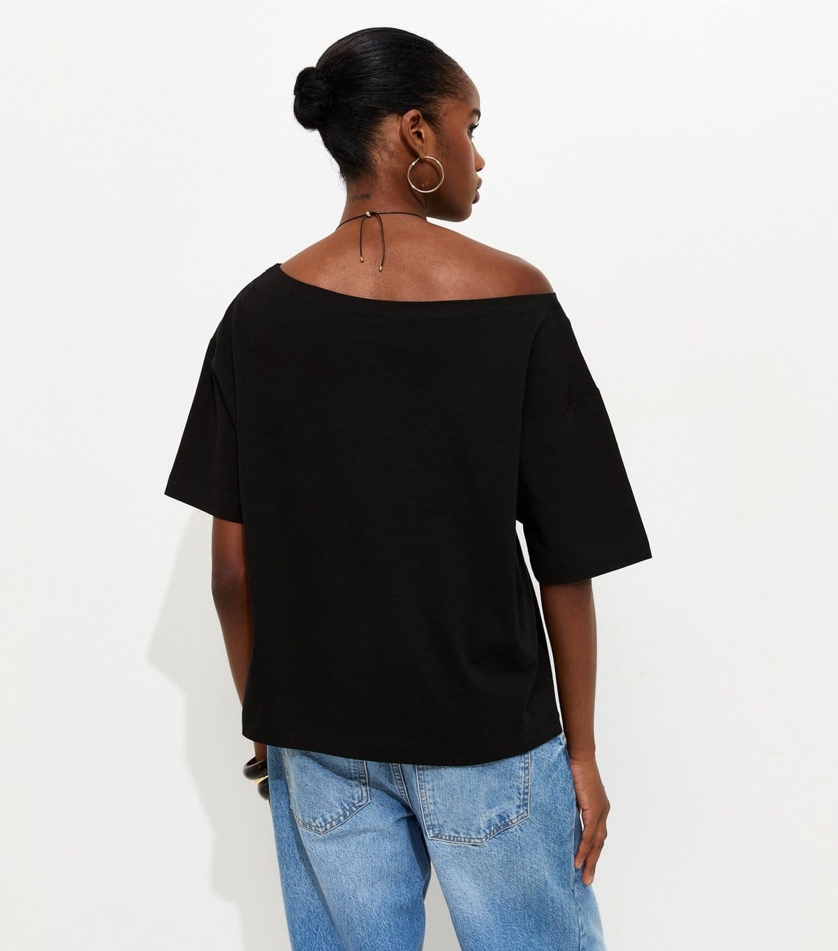 New Look Women's Black Off The Shoulder Top New Look - 4