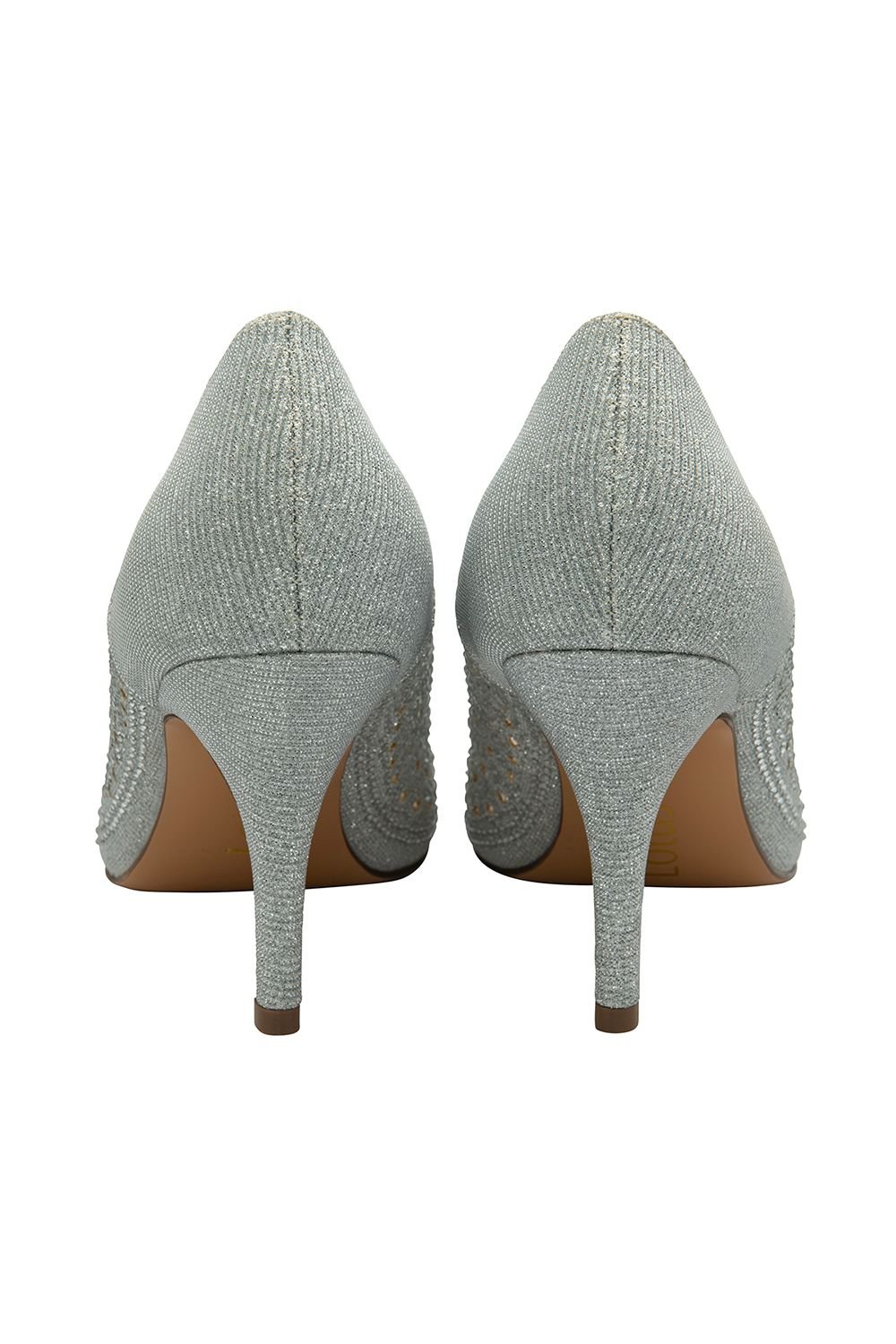 Lotus Lotus Women's 'Viva' Diamante Court Shoes in Silver - 3