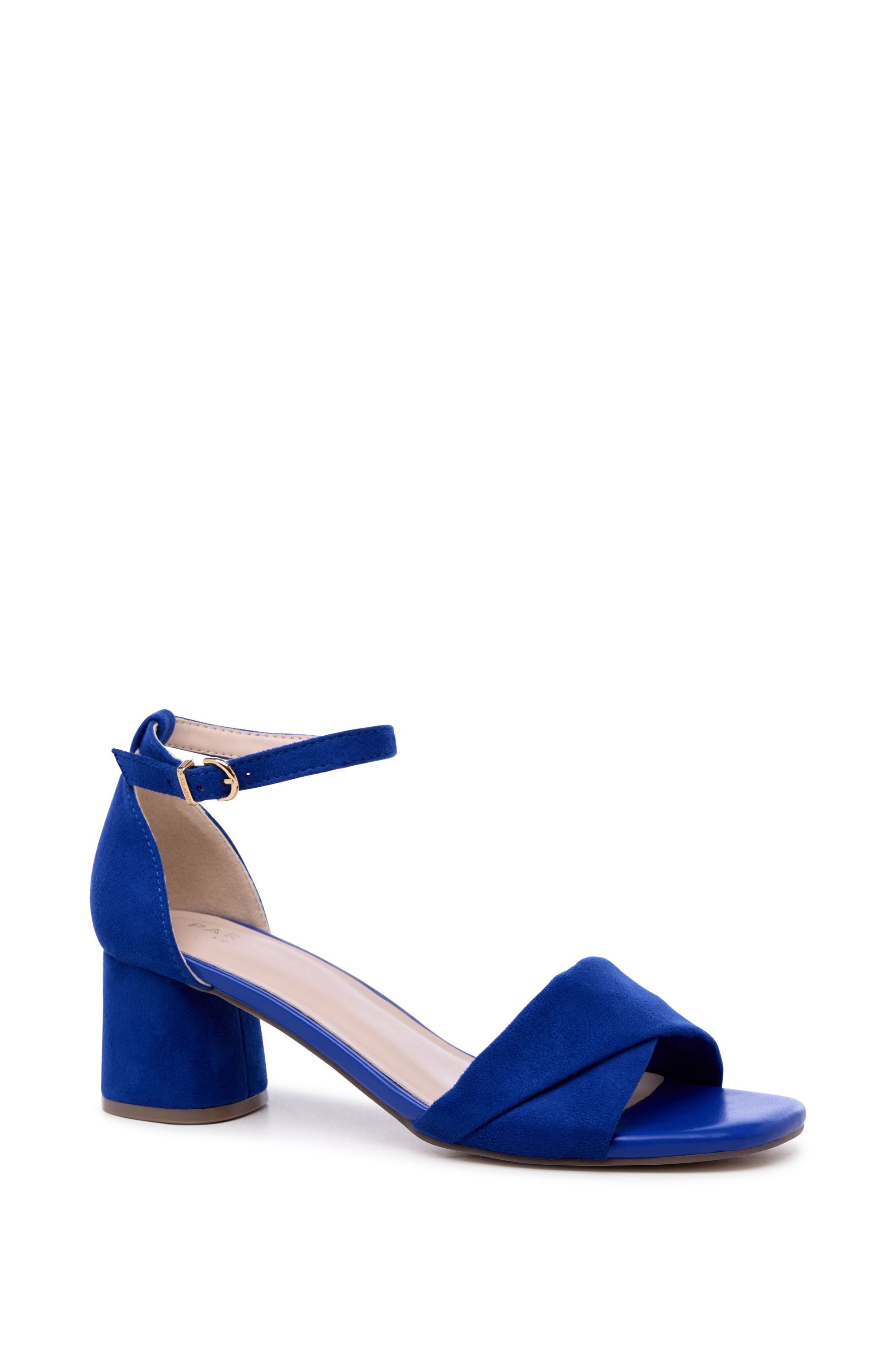 Paradox London Paradox London Women's Maxine' Block Heel Ankle Strap Sandals in Royal - 2