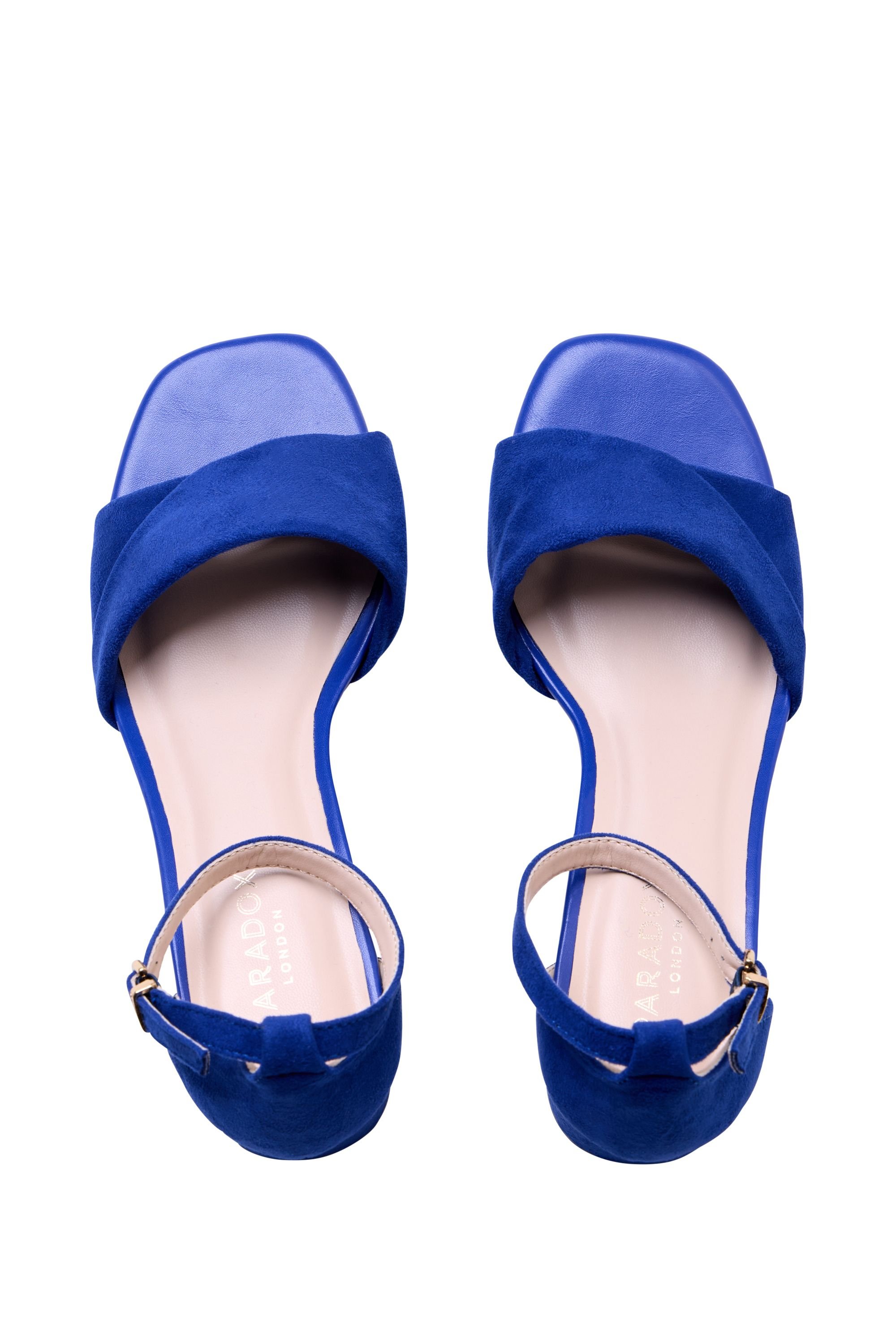 Paradox London Paradox London Women's Maxine' Block Heel Ankle Strap Sandals in Royal - 3