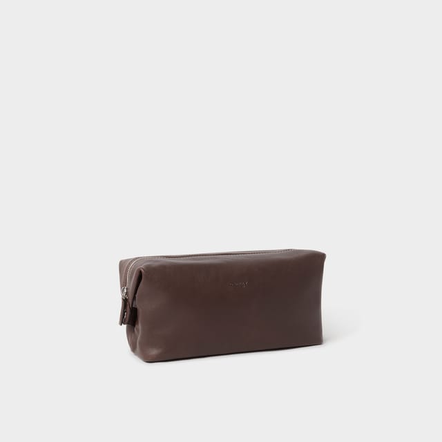 OSPREY LONDON OSPREY LONDON Men's The Toby Leather Washbag in Tan - 2