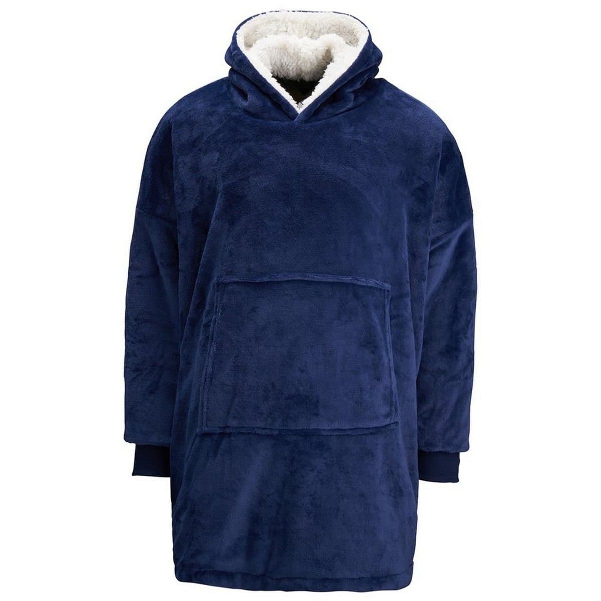 Ribbon Ribbon Men's Reversible Oversized Hoodie in Blue