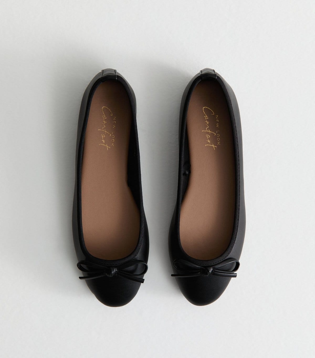 New Look Women's Black Faux Leather Classic Ballet Pumps New Look - 1