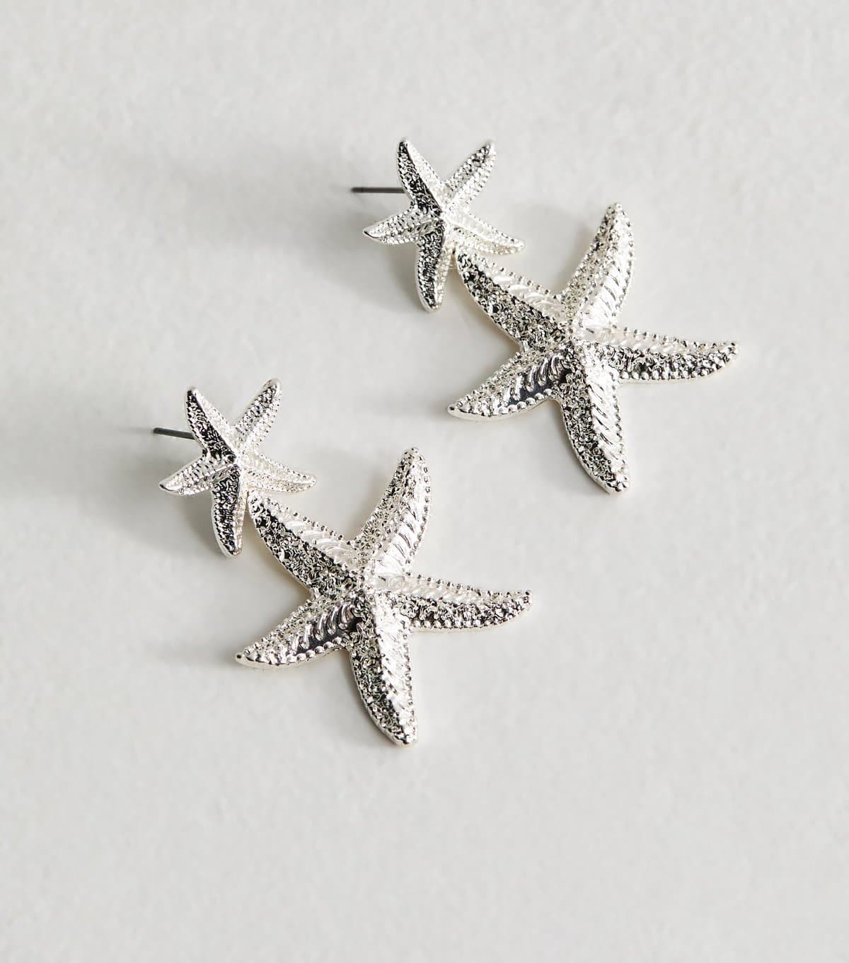 New Look Silver Tone Starfish Drop Earrings New Look