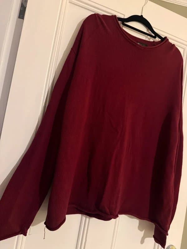 ASOS Design Burgundy Lightweight Jumper