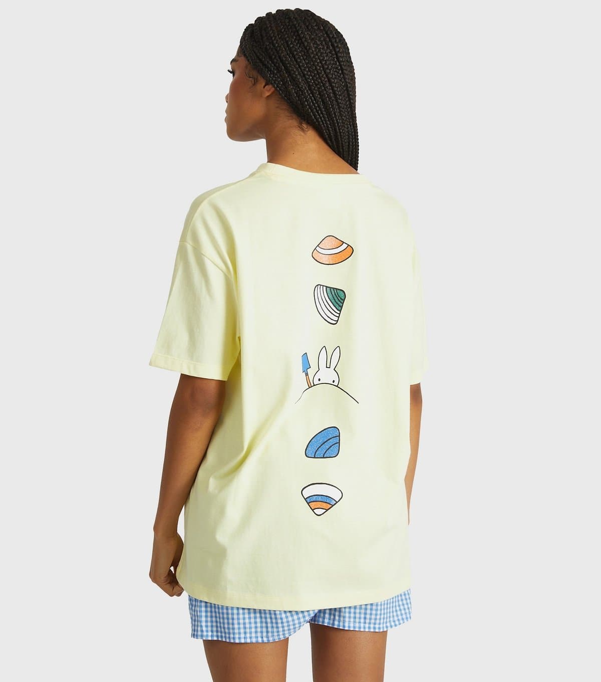 Skinnydip Women's Light Yellow Miffy Shell Print T-Shirt Skinnydip New Look