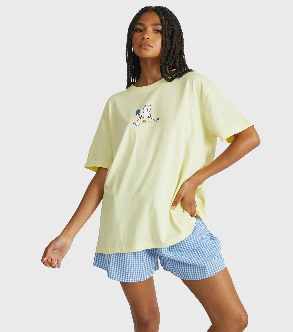 Skinnydip Women's Light Yellow Miffy Shell Print T-Shirt Skinnydip New Look - 2