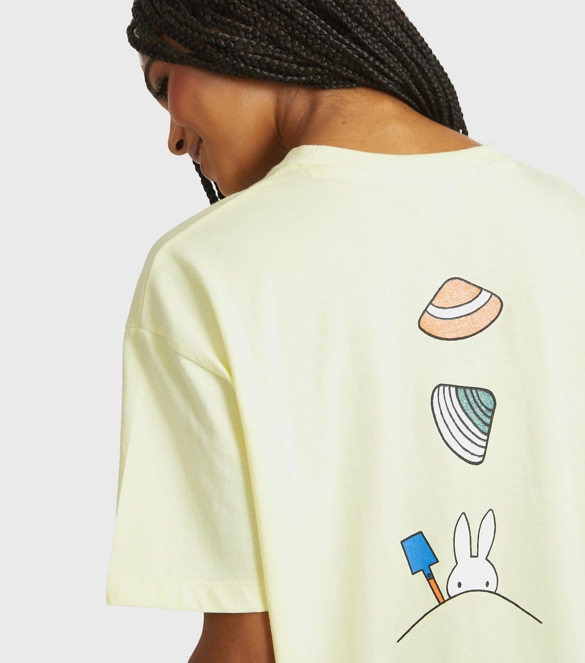 Skinnydip Women's Light Yellow Miffy Shell Print T-Shirt Skinnydip New Look - 4