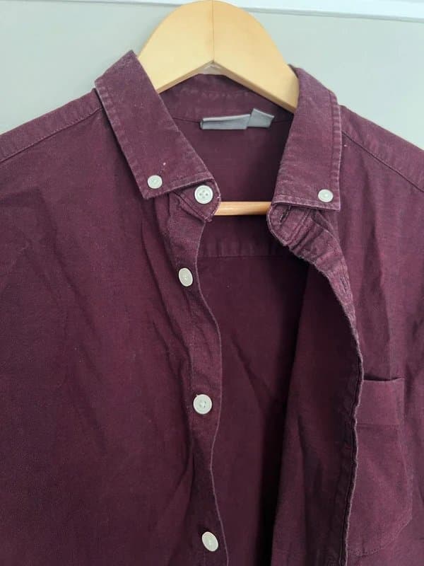 ASOS Burgundy Red Long Sleeve Oxford Shirt