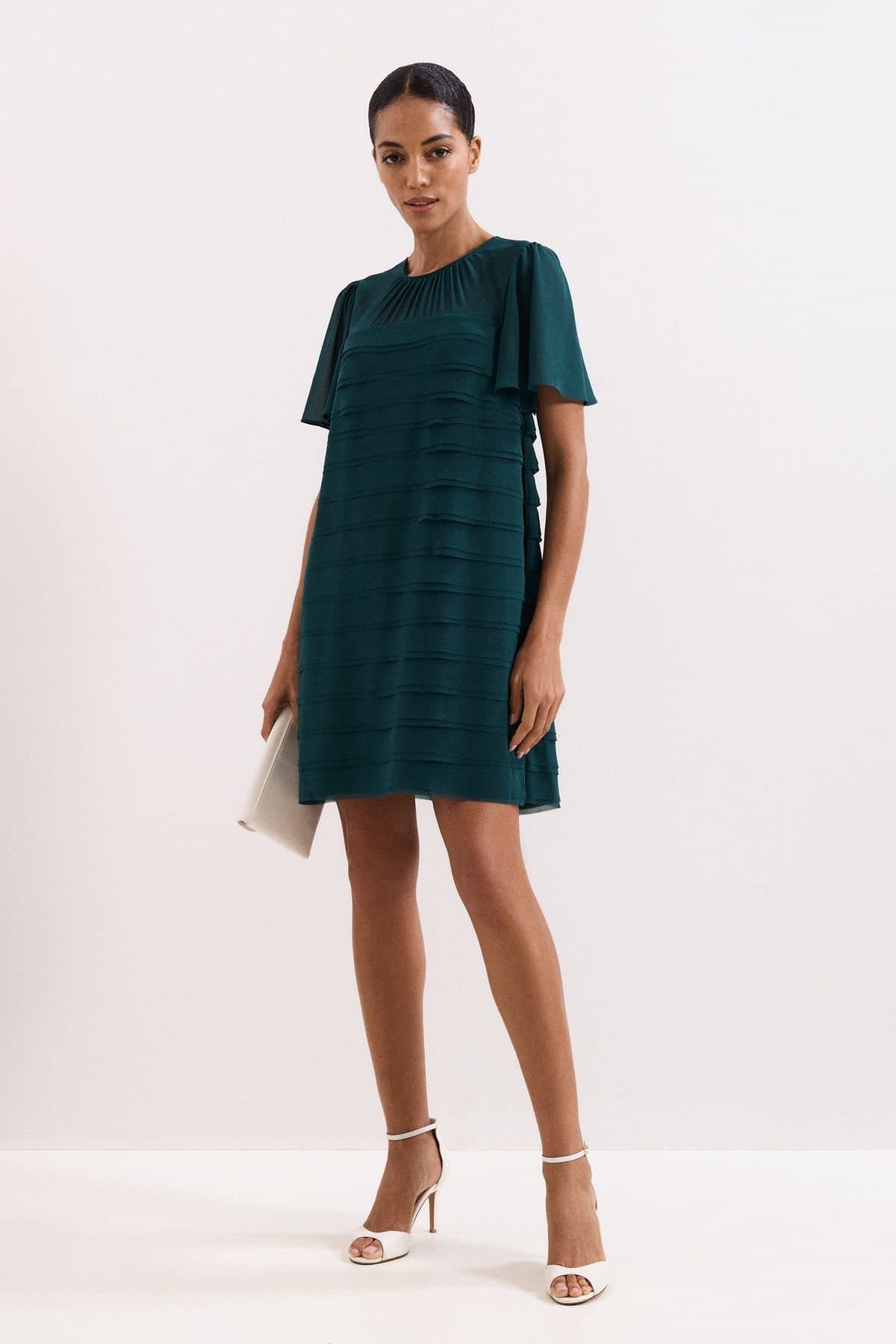 Phase Eight Phase Eight Women's Fallon Layered Dress in Teal