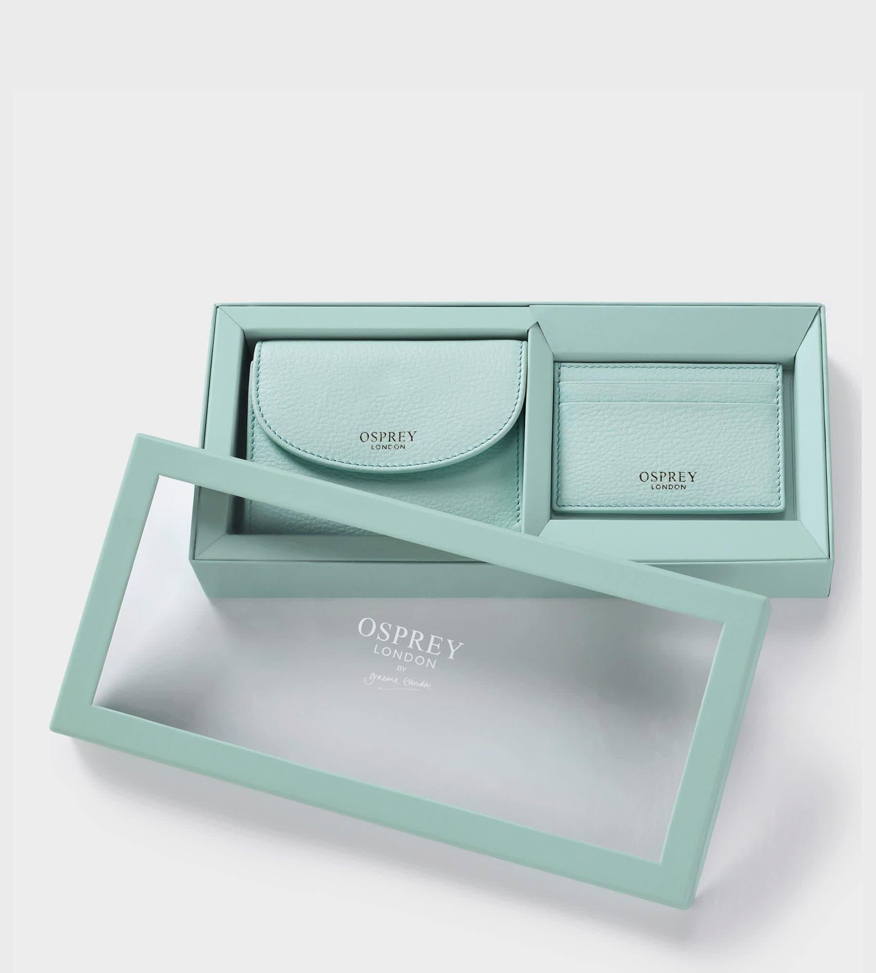 OSPREY LONDON Osprey London Light Blue Leather Purse Gift Set