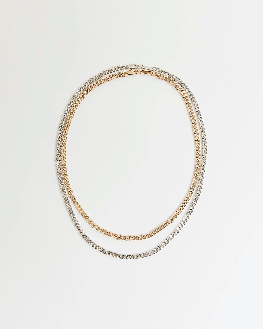 River Island Mens River Island Gold Colour Chain Necklace Multipack