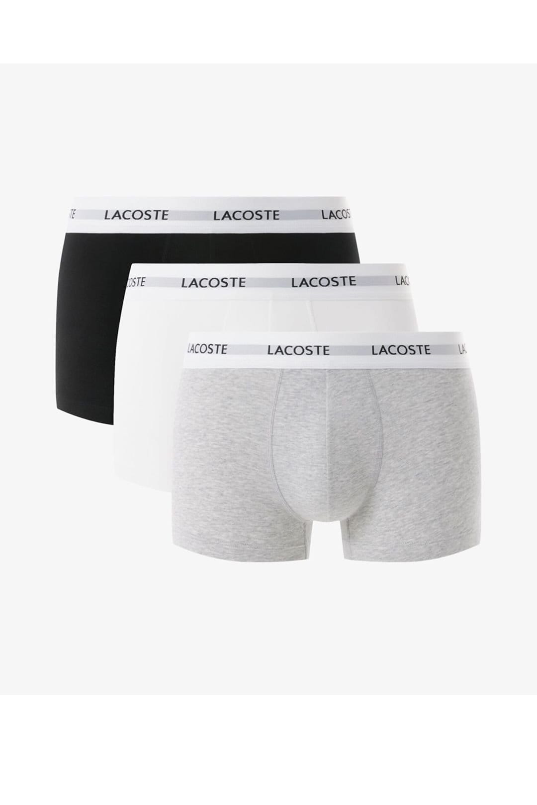 Lacoste Lacoste Men's 3 Pack Boxer Multi Colour Black - White - Grey - 1