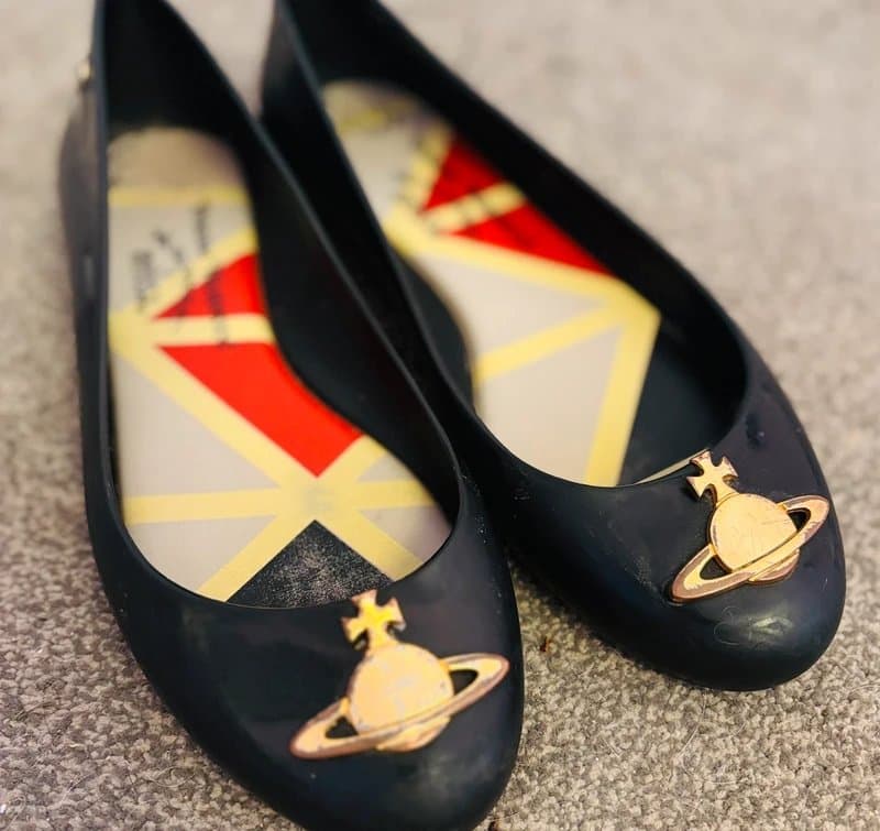 Vivienne Westwood Vivienne Westwood 5 Melissa black school shoes work formal ballet pumps same day post