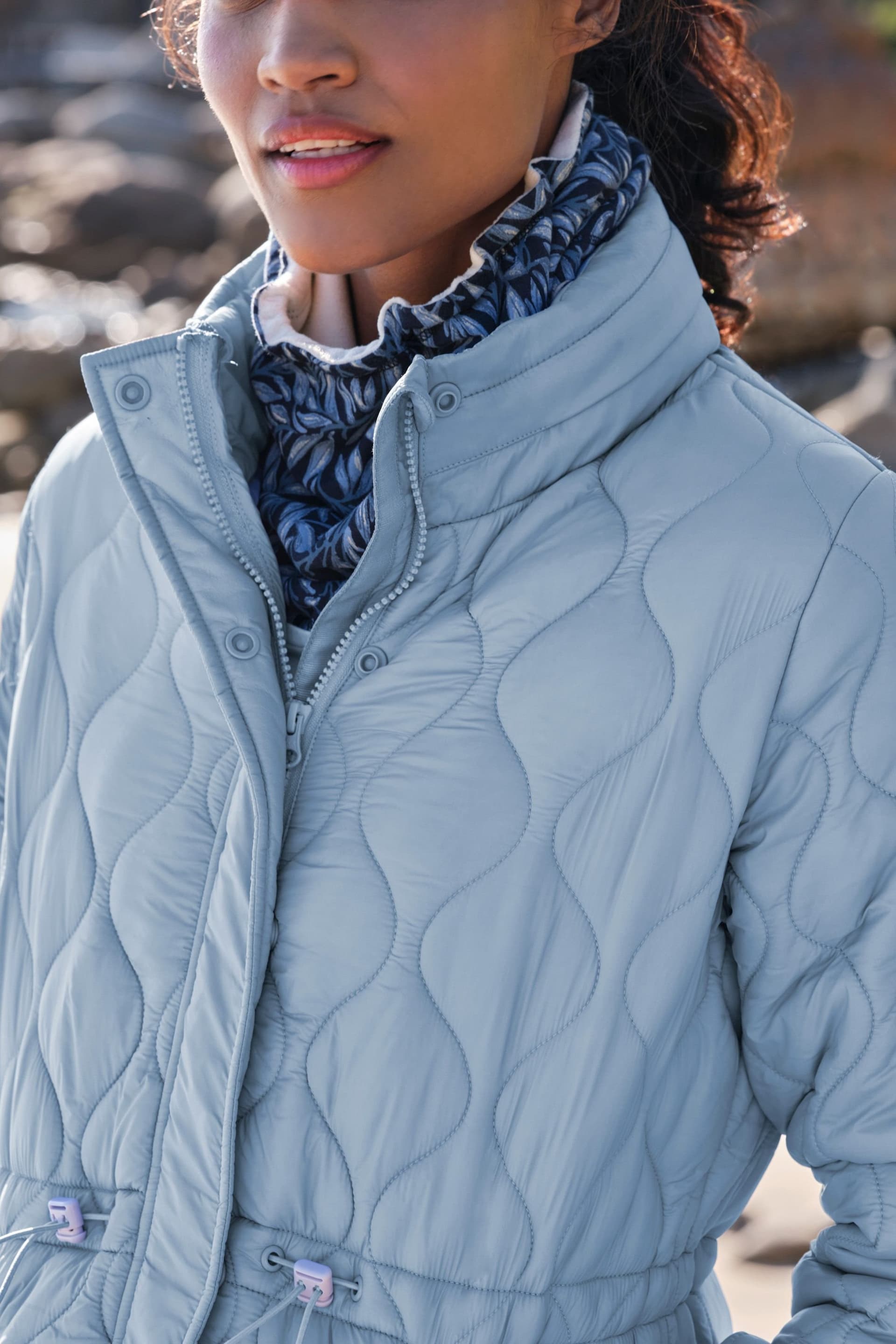 WoolOvers WoolOvers Women's District Quilted Puffer Jacket in Blue