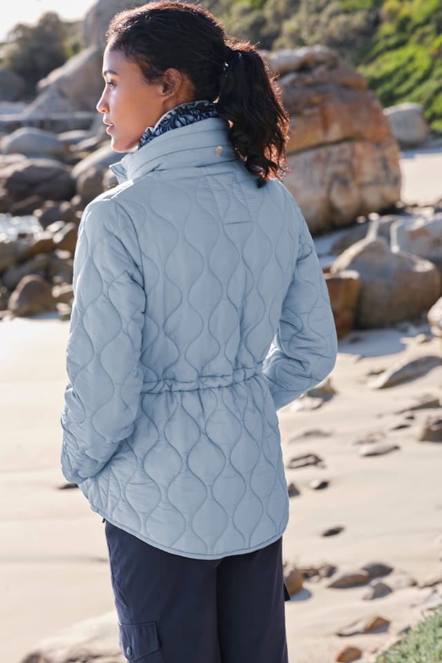 WoolOvers WoolOvers Women's District Quilted Puffer Jacket in Blue - 2