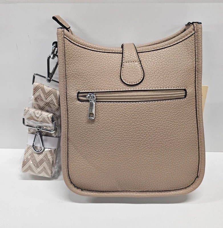 Milano Leather Look Crossbody Bag with Guitar Strap