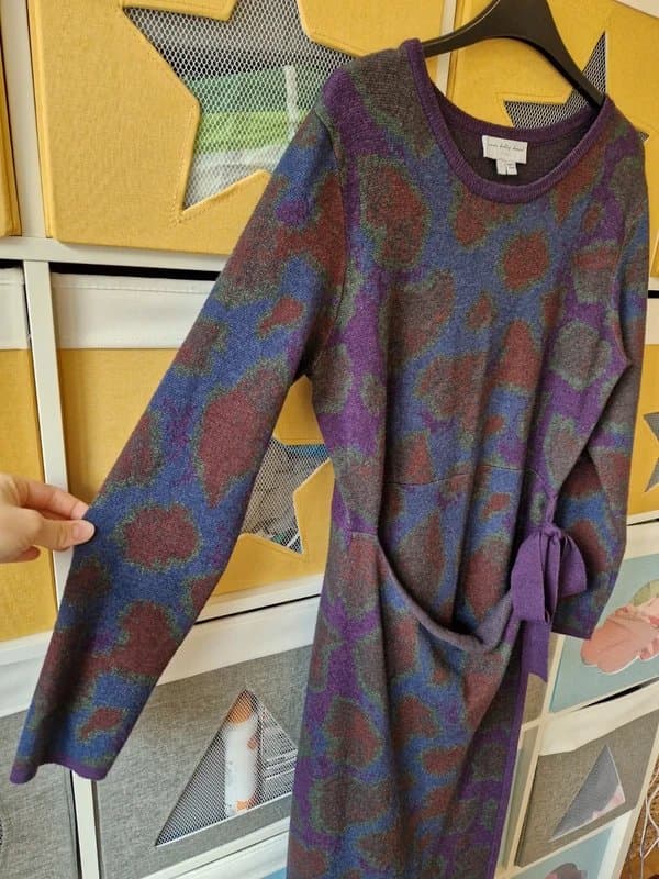 Never Fully Dressed Never fully dressed women's Purple Animal Sidney Knit Dress size L (12)