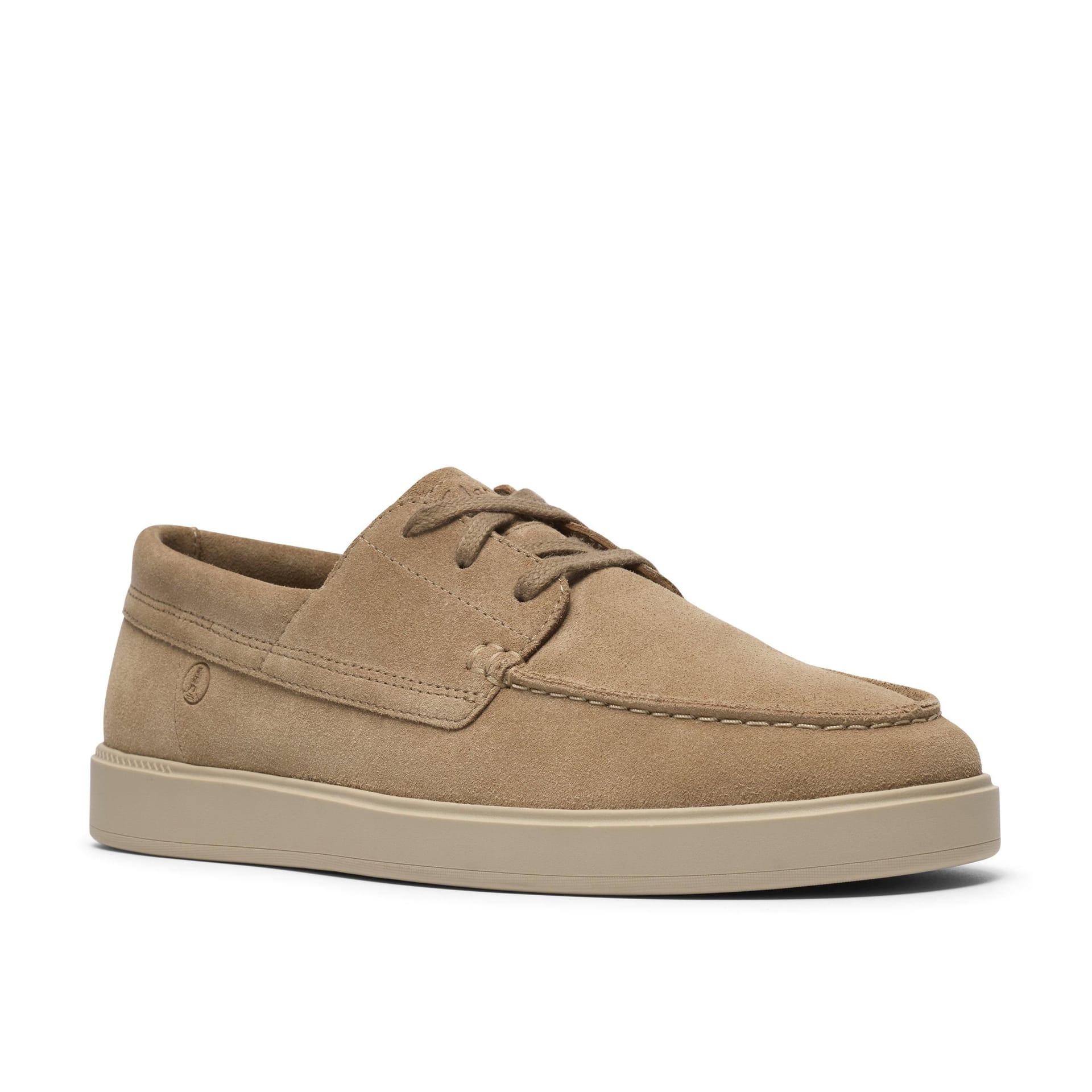 Clarks Clarks Men's Lockford Boat Dark Sand Suede Boat Shoes in Beige - 4
