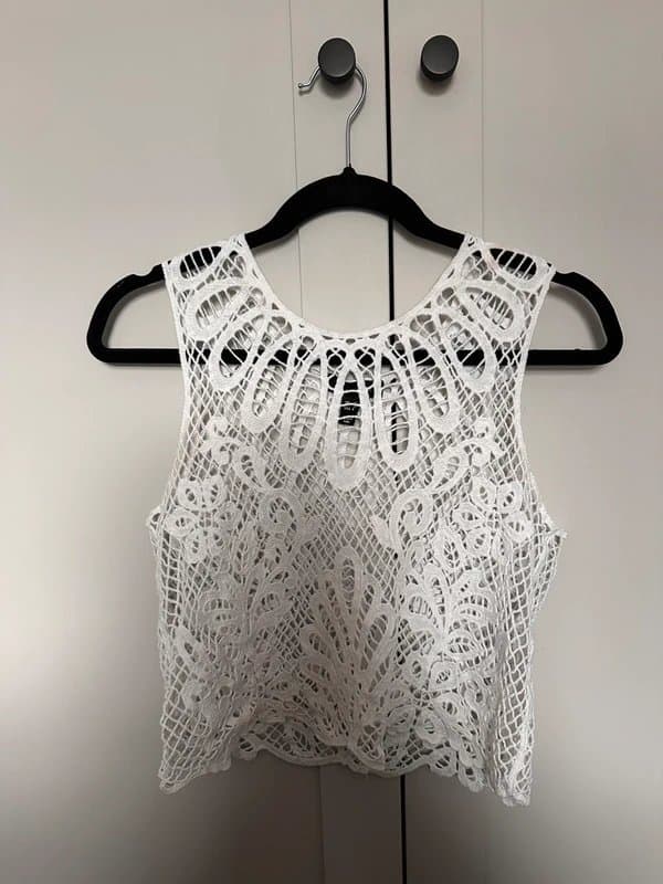 New Look White New Look crochet top