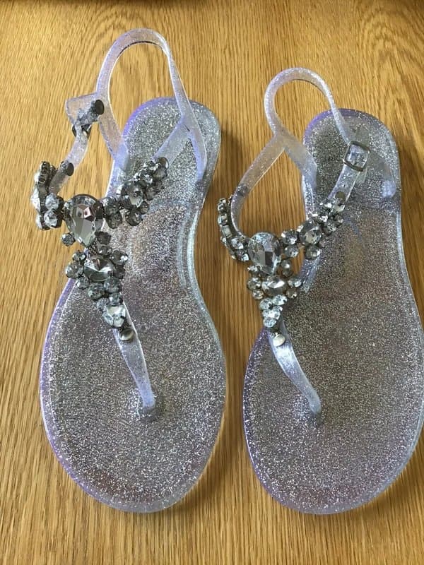 New Look New Look embellished jelly sandals, size UK 6 / EU 39