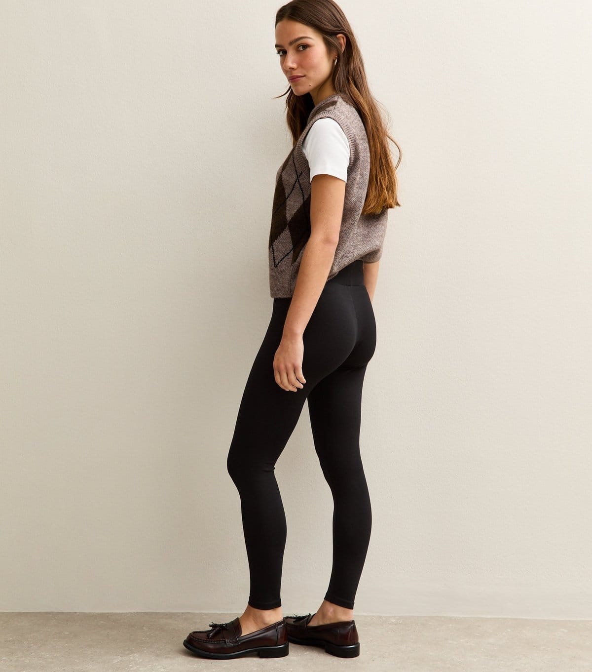 New Look Women's Petite Black High Waist Stretch Cotton Leggings New Look - 4