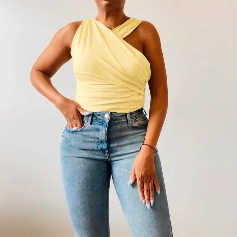 Zara Zara yellow tulle bodysuit - Size Medium / Uk 10