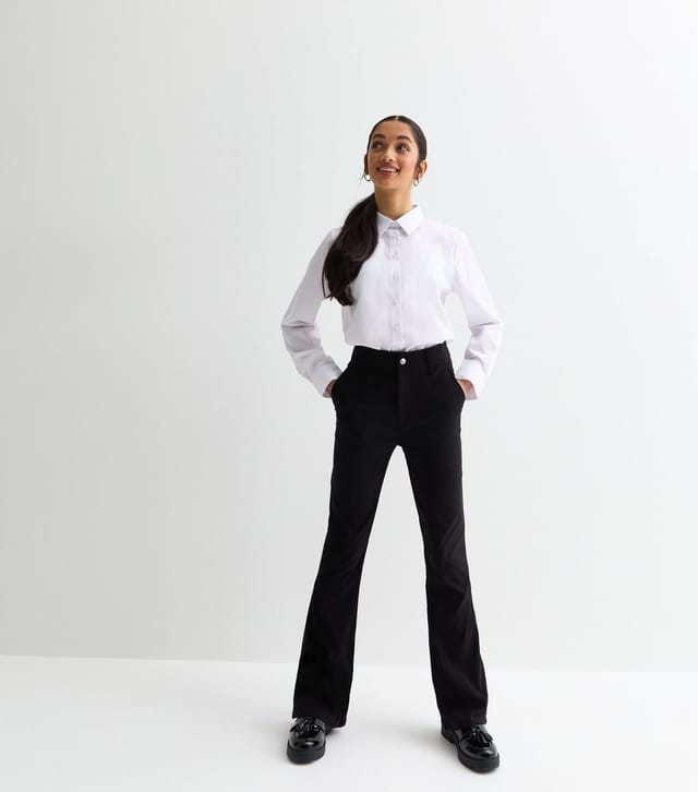 New Look Girls' Pack of 2 White Long Sleeved School Shirts New Look - 3