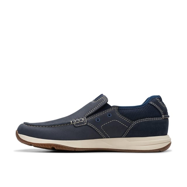 Clarks Clarks Men's Sailview Step Loafer Navy Nubuck Slip Ons, Boat Shoes in Blue - 2