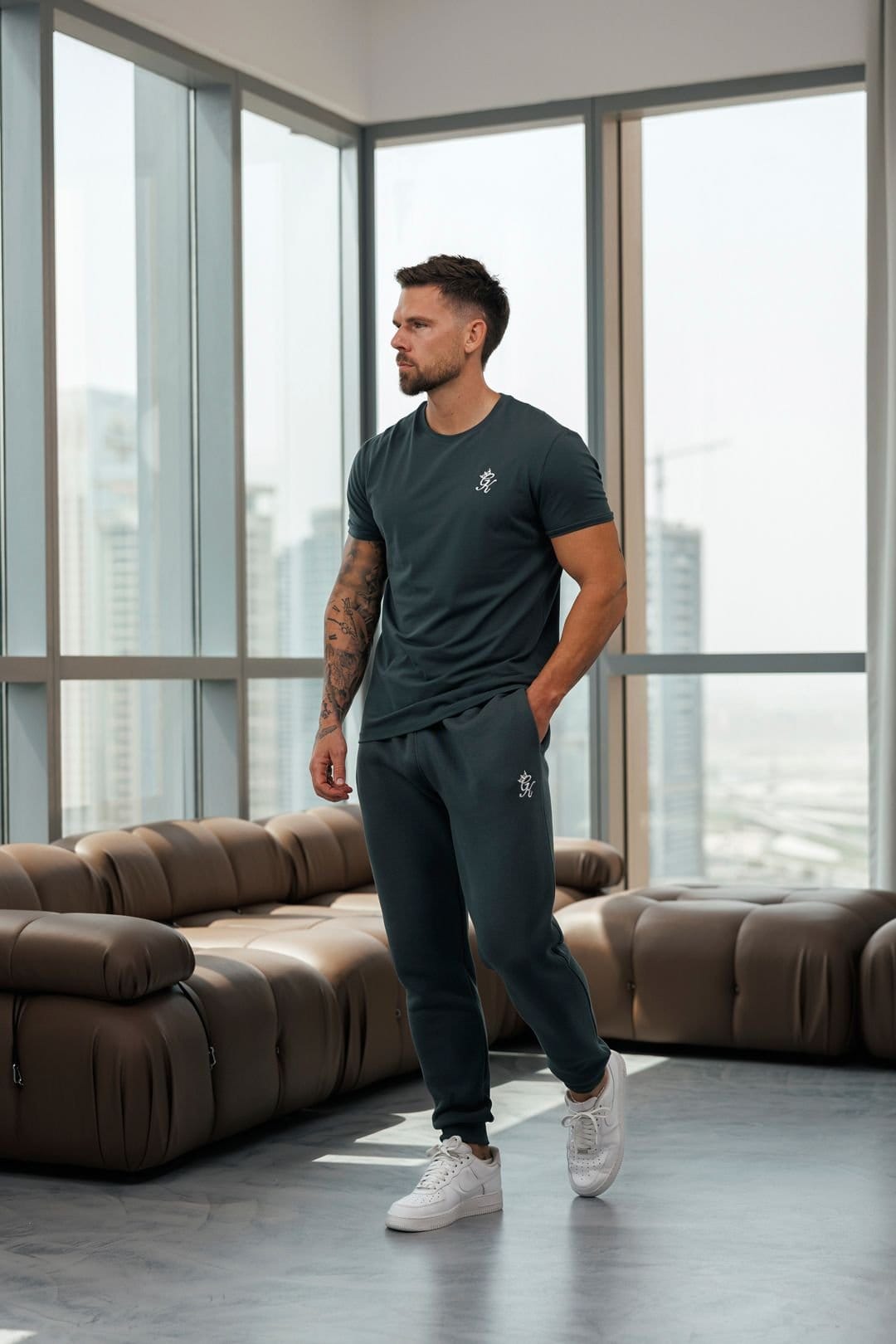Gym King GYM KING Men's Fundamental Fleece Jogger Green - 4