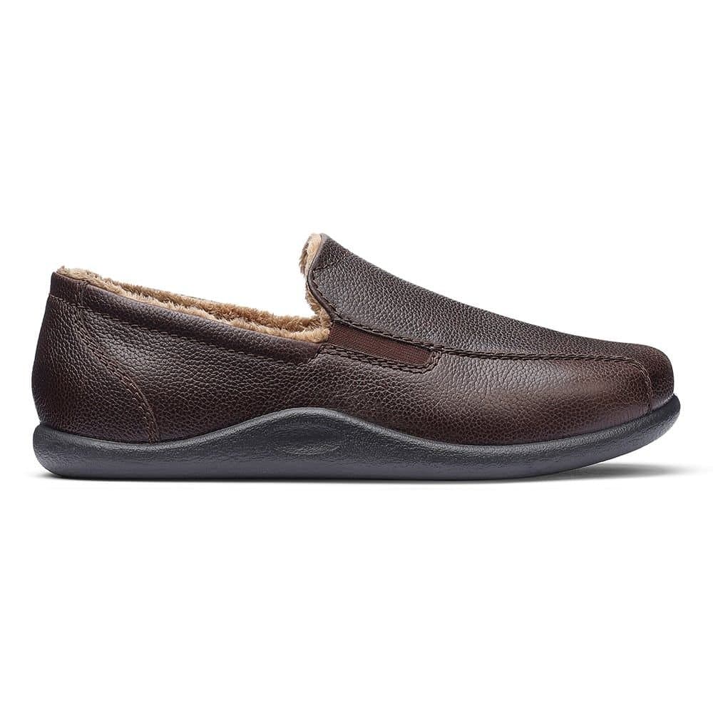 Hotter Hotter Men's 'Relax' Slippers in Dark Brown
