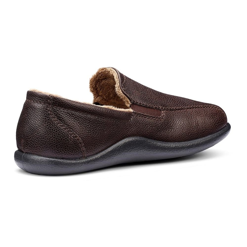 Hotter Hotter Men's 'Relax' Slippers in Dark Brown - 4