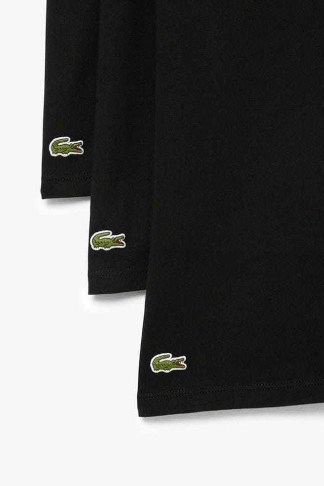 Lacoste Lacoste Men's 3 Pack T-Shirts Black - 2