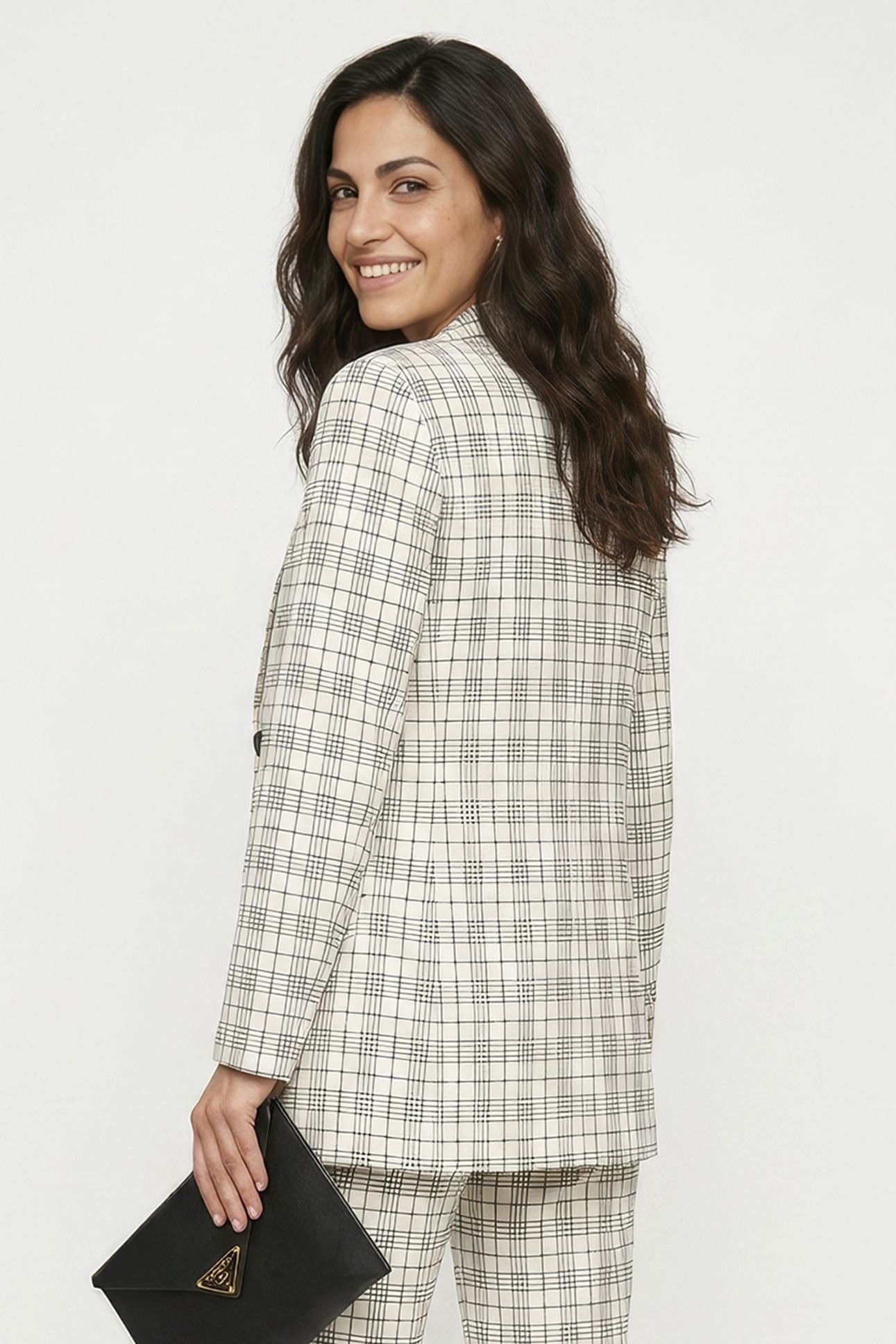 Lily and Lionel Lily and Lionel Women's Chess Blazer Jacket in White - 4