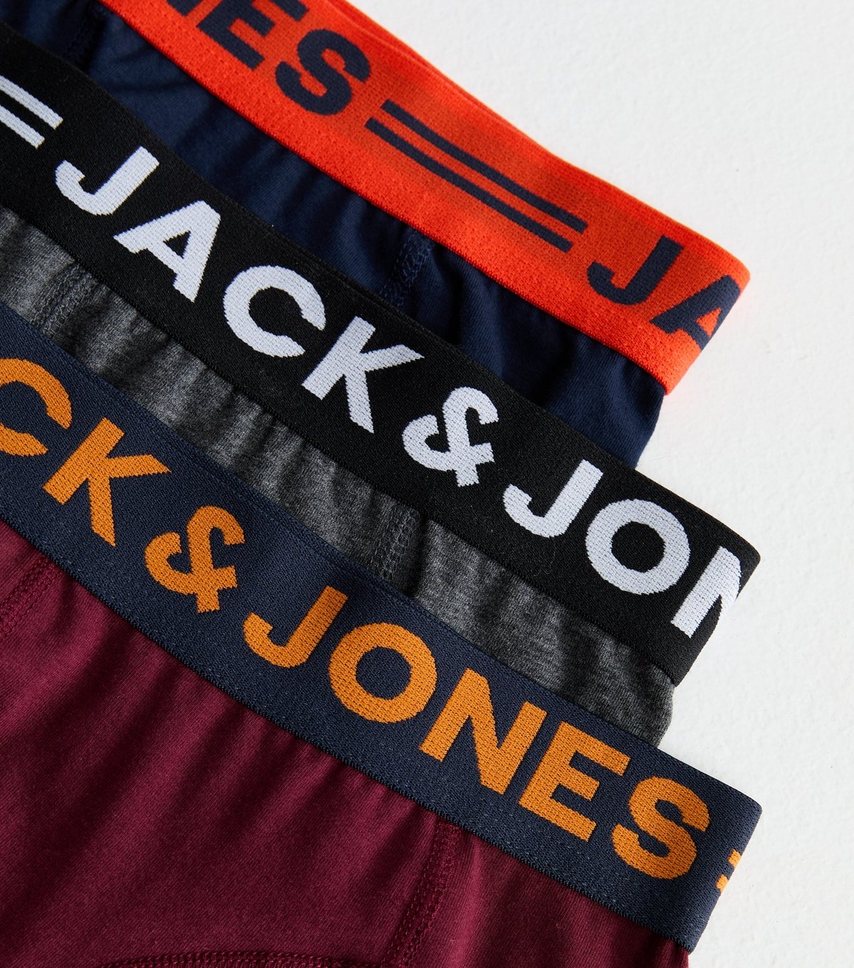 jack & jones Men's Pack of 3 Multicoloured Logo Waist Boxer Shorts Jack & Jones New Look - 2