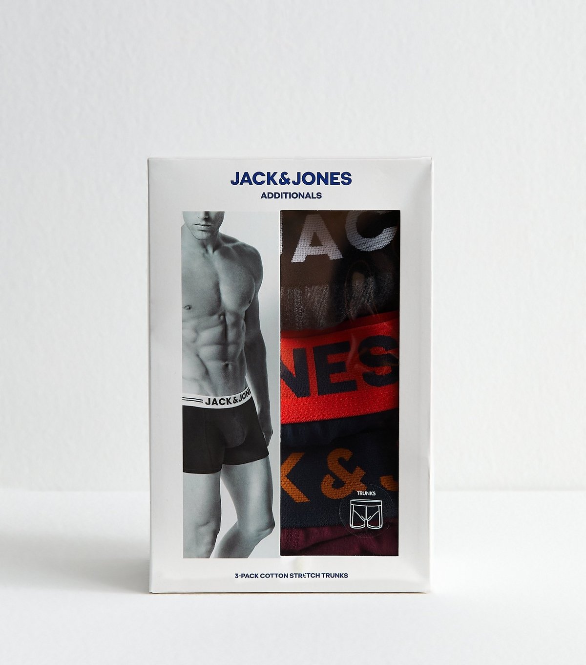 jack & jones Men's Pack of 3 Multicoloured Logo Waist Boxer Shorts Jack & Jones New Look - 4