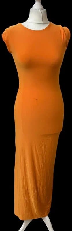 Never Fully Dressed Never Fully Dressed Orange Bodycon Midi Dress | Size UK 6 | RRP £125