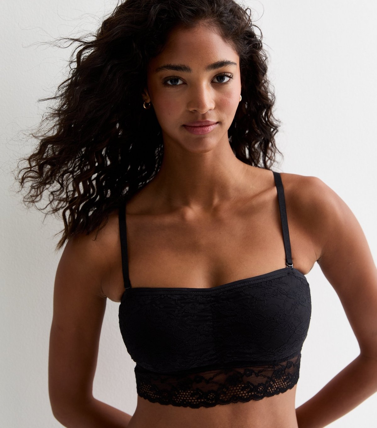 New Look Women's Black Floral Lace Multiway Bandeau Bralette New Look - 2