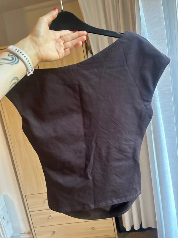 ASOS Design Asymmetrical ruched top