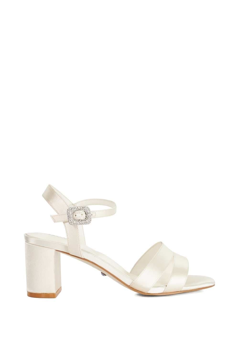 Dune London Dune London Ivory Satin Bridal Sandals in Natural