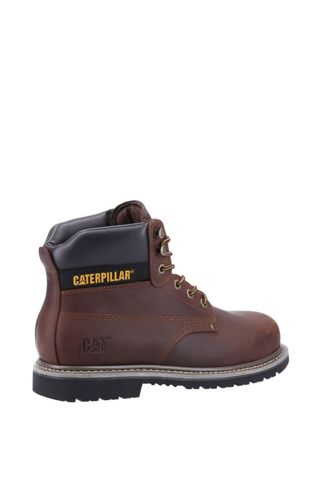 Caterpillar Caterpillar Men's 'Powerplant S3' Leather Safety Boots in Brown - 2