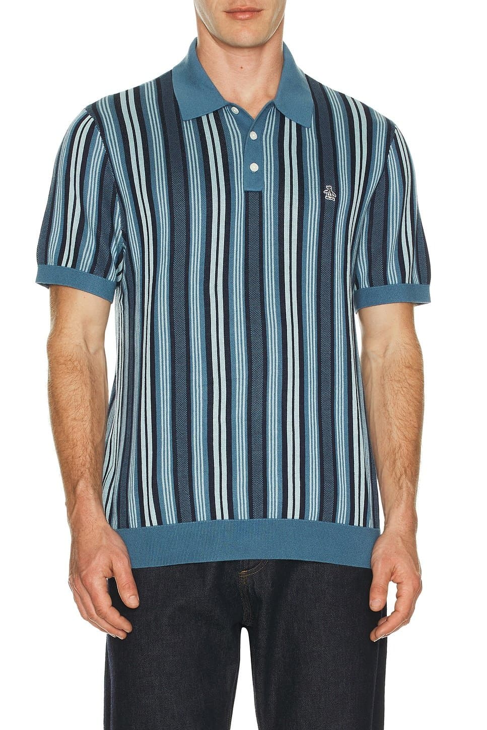 revolve Vertical Stripe Polo