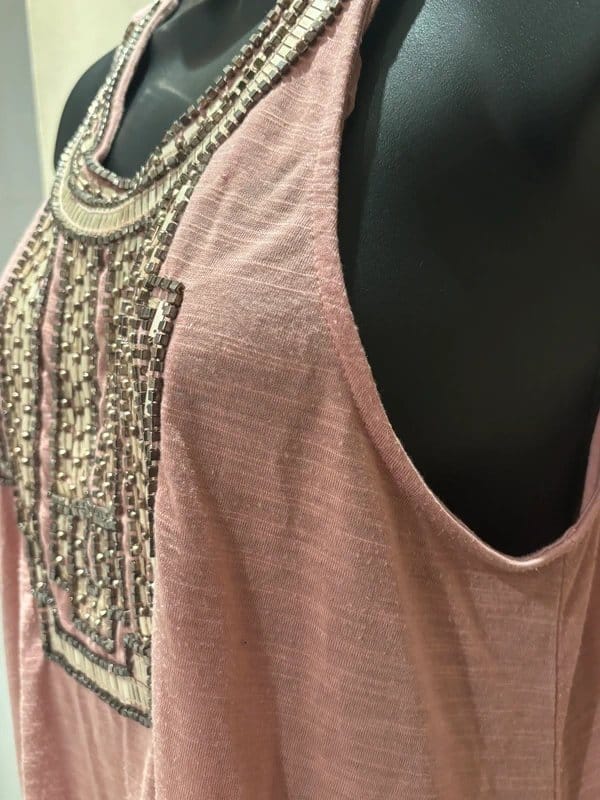 Topshop Rose Boho Embellished Sleeveless Tank Top